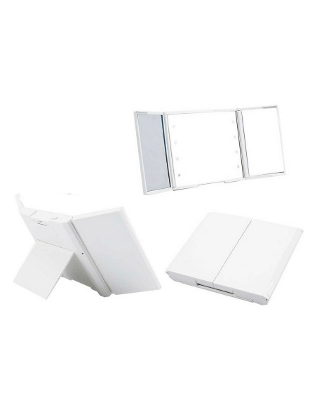 Pocket Mirror Berilo YXL2150-CC01 White ABS 1,5 x 9,5 x 11,5 cm LED Light (12 Units)