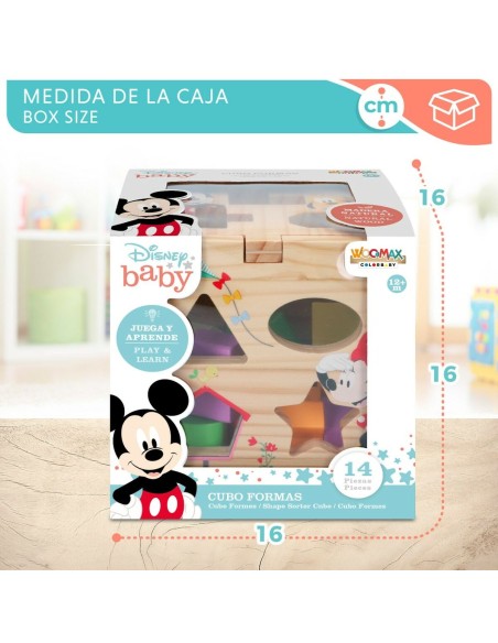 Child's Wooden Puzzle Disney 14 Pieces 15 x 15 x 15 cm (6 Units)