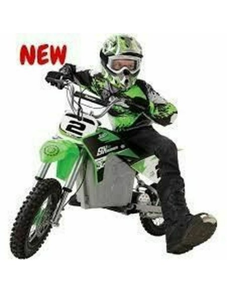 Children's Electric Scooter Razor Dirt Rocket SX350 McGrath White Black Green Grey