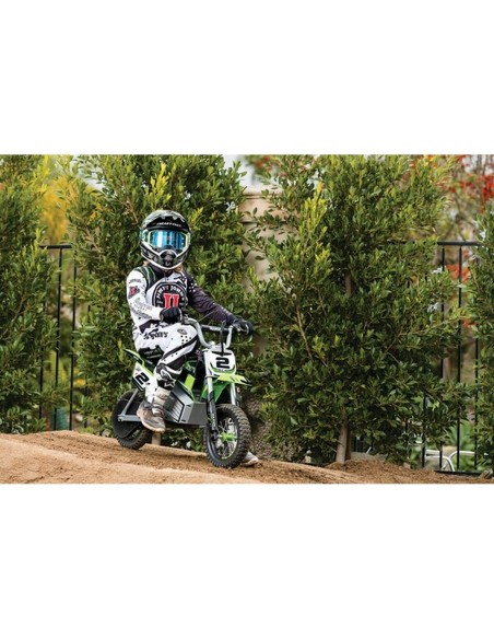 Children's Electric Scooter Razor Dirt Rocket SX350 McGrath White Black Green Grey
