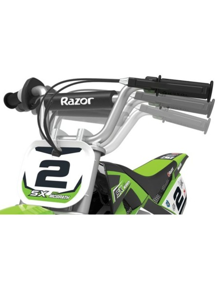 Children's Electric Scooter Razor Dirt Rocket SX350 McGrath White Black Green Grey