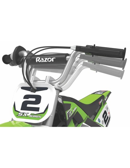 Children's Electric Scooter Razor Dirt Rocket SX350 McGrath White Black Green Grey