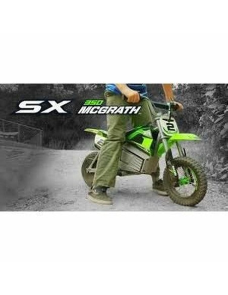 Children's Electric Scooter Razor Dirt Rocket SX350 McGrath White Black Green Grey