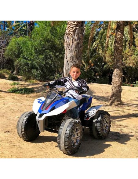 Electric Quad Injusa Rage Light Blue White 12 V