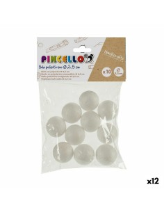 Materials for Handicrafts Pincello DIAM 2.5 CM Balls polystyrene Ø 2,5 cm White 12 Units