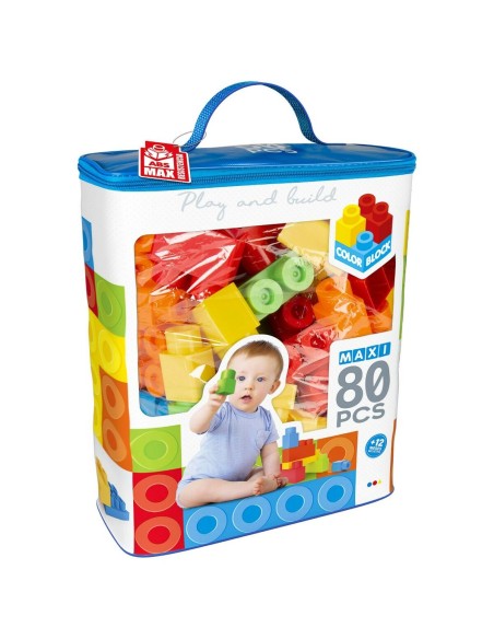 Construction set Color Block Basic Bag 80 Pieces (6 Units)