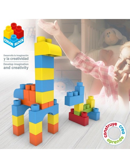 Construction set Color Block Basic Bag 80 Pieces (6 Units)