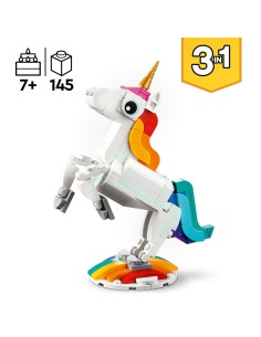 Construction set Lego Creator Magic Unicorn 31140 3-in-1 145 Pieces 2