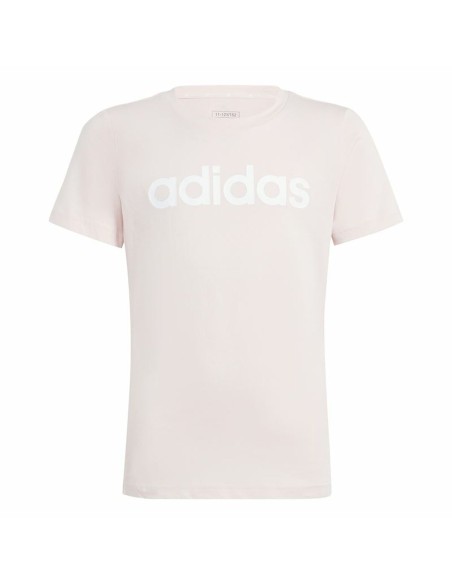 Child's Short Sleeve T-Shirt Adidas Essentials Linear Logo Cotton Slim Fit