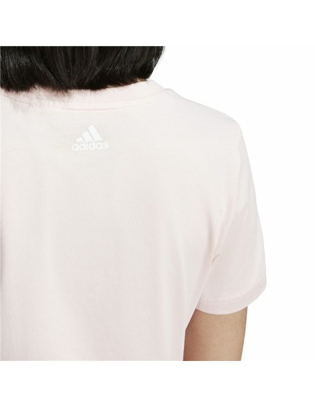 Child's Short Sleeve T-Shirt Adidas Essentials Linear Logo Cotton Slim Fit