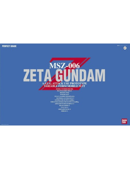 Decorative Figure Bandai MSZ-006 ZETA GUNDAM Plastic
