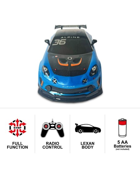 Remote-Controlled Car Mondo Alpine A110 GT4 Blue Turquoise