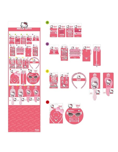 Hair Clips Hello Kitty Pink