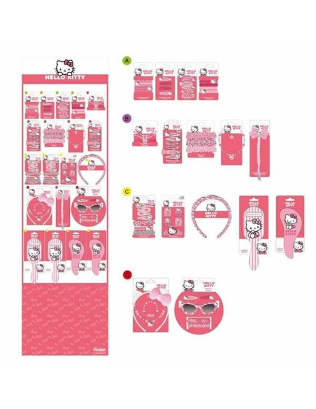 Hair Clips Hello Kitty Pink