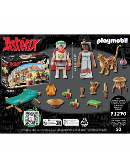 Playset Playmobil 71270 - Asterix: César and Cleopatra 28 Pieces