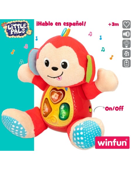 Soft toy with sounds Winfun Monkey 18 x 20,5 x 12,5 cm (6 Units)