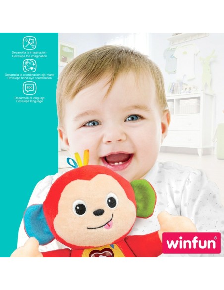 Soft toy with sounds Winfun Monkey 18 x 20,5 x 12,5 cm (6 Units)