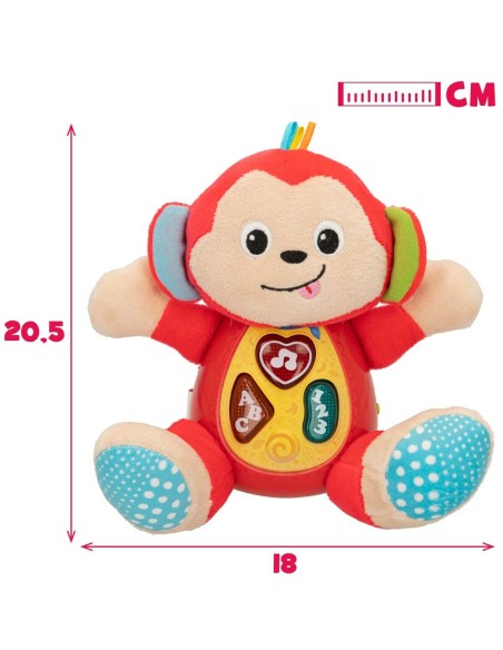 Soft toy with sounds Winfun Monkey 18 x 20,5 x 12,5 cm (6 Units)