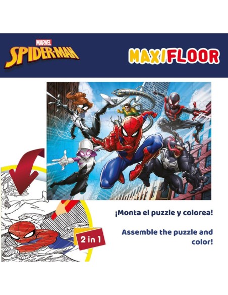 Child's Puzzle Spider-Man Double-sided 4-in-1 48 Pieces 35 x 1,5 x 25 cm (6 Units)