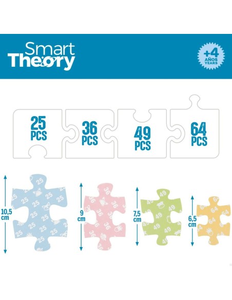Child's Puzzle Colorbaby Artic 4-in-1 174 Pieces 136 x 34 cm (6 Units)
