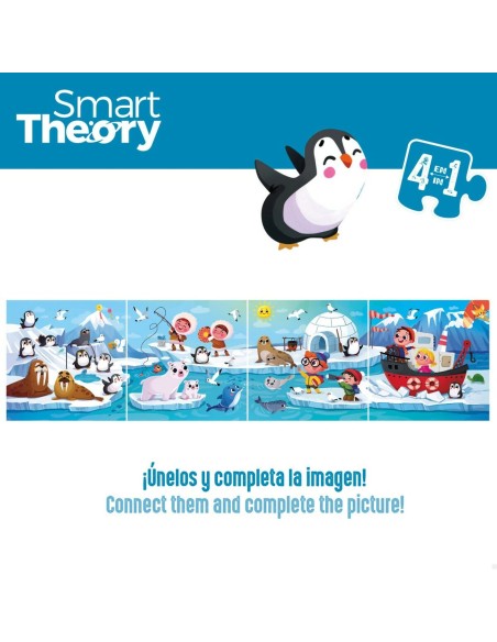 Child's Puzzle Colorbaby Artic 4-in-1 174 Pieces 136 x 34 cm (6 Units)