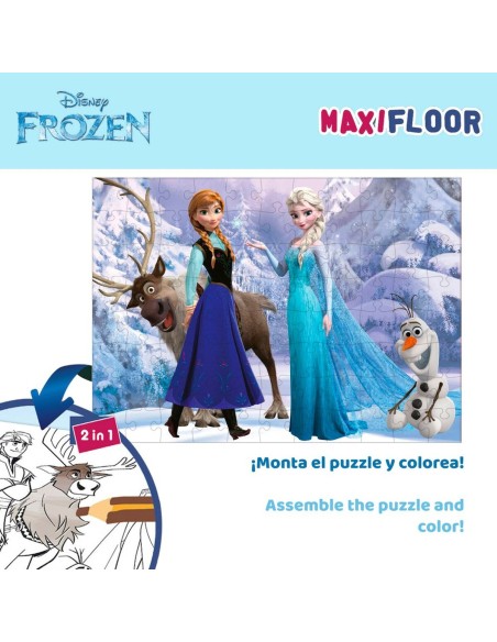 Child's Puzzle Frozen Double-sided 108 Pieces 70 x 1,5 x 50 cm (6 Units)