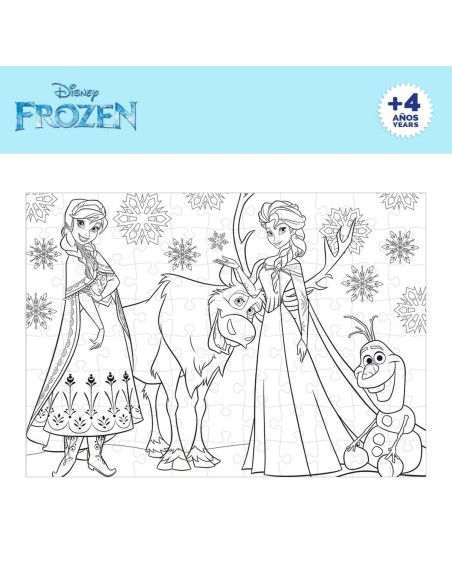 Child's Puzzle Frozen Double-sided 108 Pieces 70 x 1,5 x 50 cm (6 Units)