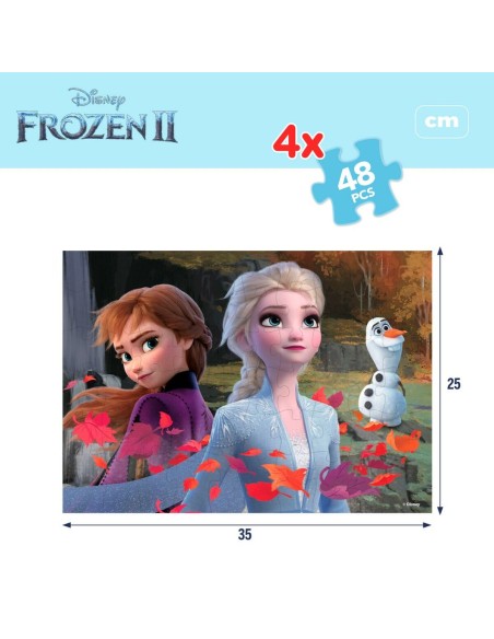 Child's Puzzle Frozen Double-sided 4-in-1 48 Pieces 35 x 1,5 x 25 cm (6 Units)