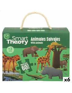 Child's Puzzle Colorbaby Wild Animals 60 Pieces 60 x 44 cm (6 Units)