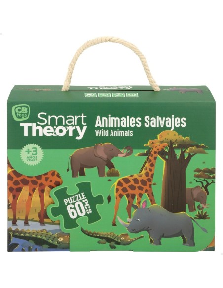 Child's Puzzle Colorbaby Wild Animals 60 Pieces 60 x 44 cm (6 Units)