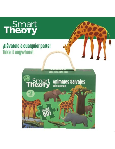 Child's Puzzle Colorbaby Wild Animals 60 Pieces 60 x 44 cm (6 Units)