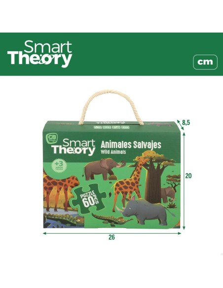 Child's Puzzle Colorbaby Wild Animals 60 Pieces 60 x 44 cm (6 Units)