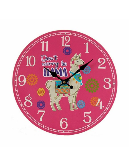 Wall Clock Llama 3 x 33,8 x 33,8 cm (12 Units)