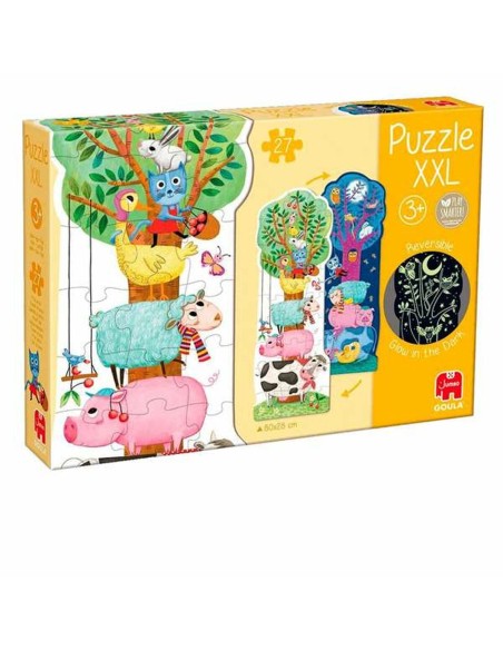 Puzzle Goula XXL Glow In The Dark Farm Reversible 80 x 28 cm 27 Pieces