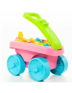Building Blocks Moltó    20 Pieces Trolley Pink