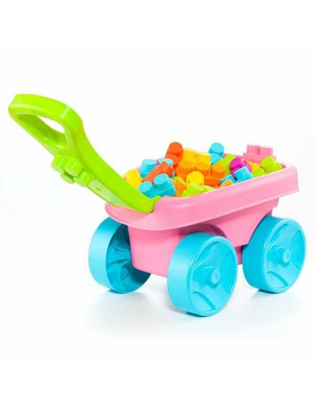 Building Blocks Moltó    20 Pieces Trolley Pink