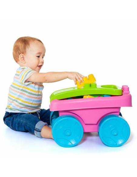 Building Blocks Moltó    20 Pieces Trolley Pink
