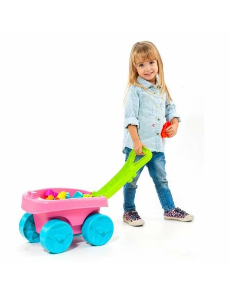 Building Blocks Moltó    20 Pieces Trolley Pink