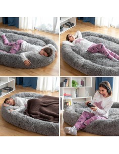 Human Dog Bed XXL InnovaGoods Grey 2