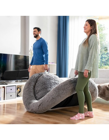 Human Dog Bed XXL InnovaGoods Grey