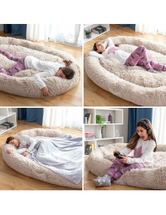 Human Dog Bed XXL InnovaGoods Beige 2