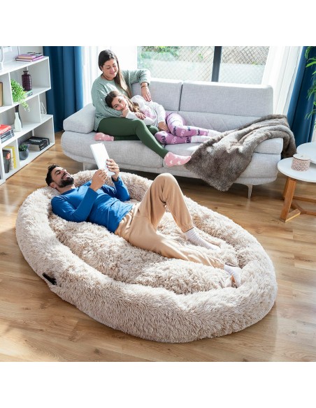 Human Dog Bed XXL InnovaGoods Beige
