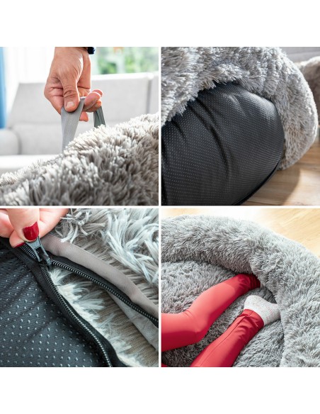 Human Dog Bed XXL InnovaGoods Grey