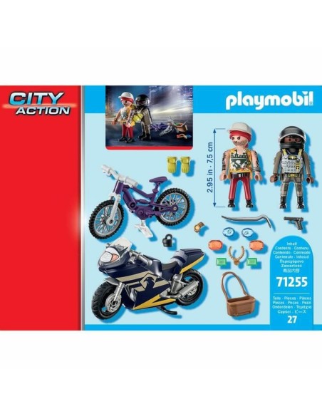 Vehicle Playset   Playmobil City Action - Agent and Thief 71255         27 Pieces  