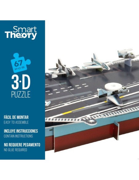 3D Puzzle Colorbaby Nimitz Aircraft carrier 67 Pieces 77 x 18 x 20 cm (6 Units)
