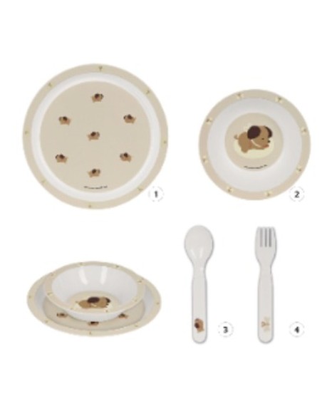 Dinnerware Set Safta Puppy 22.5 x 26 x 5.5 cm (4 Pieces)