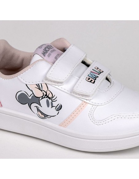 Sports Shoes for Kids Minnie Mouse Velcro White