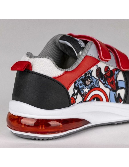 LED Trainers The Avengers Velcro Black
