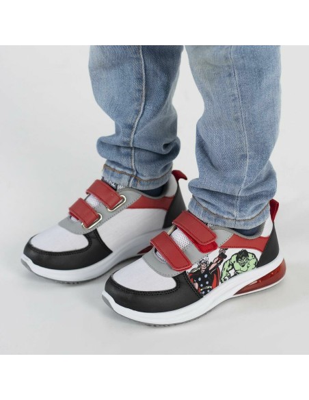 LED Trainers The Avengers Velcro Black