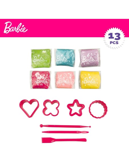 Creative Modelling Clay Game Barbie Fashion Rucksack 14 Pieces 600 g